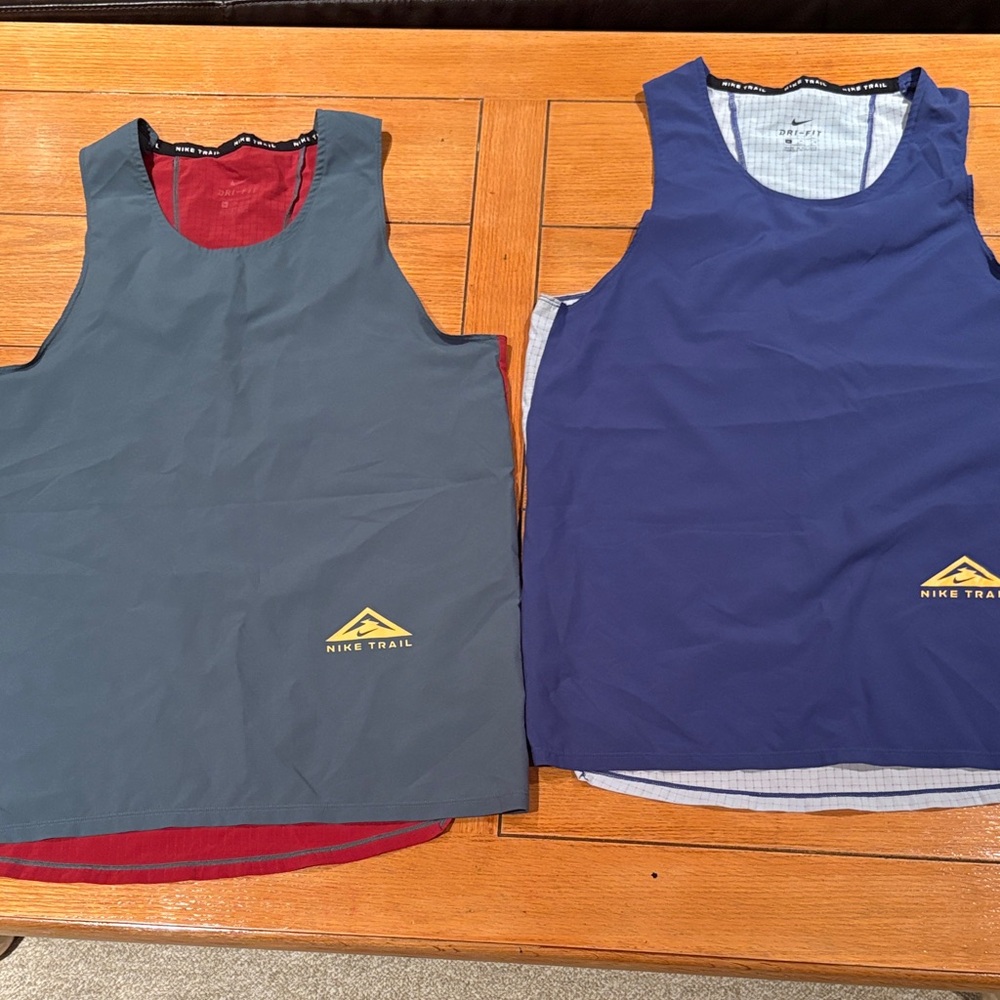 Nike Trail Running Tank Tops - Gray and Navy